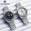 San Martin Retro DATE JUST Business Luxury Sapphire Men Automatic Mechanical Watches Carving Bezel 10Bar BGW-9 Lume Date Window